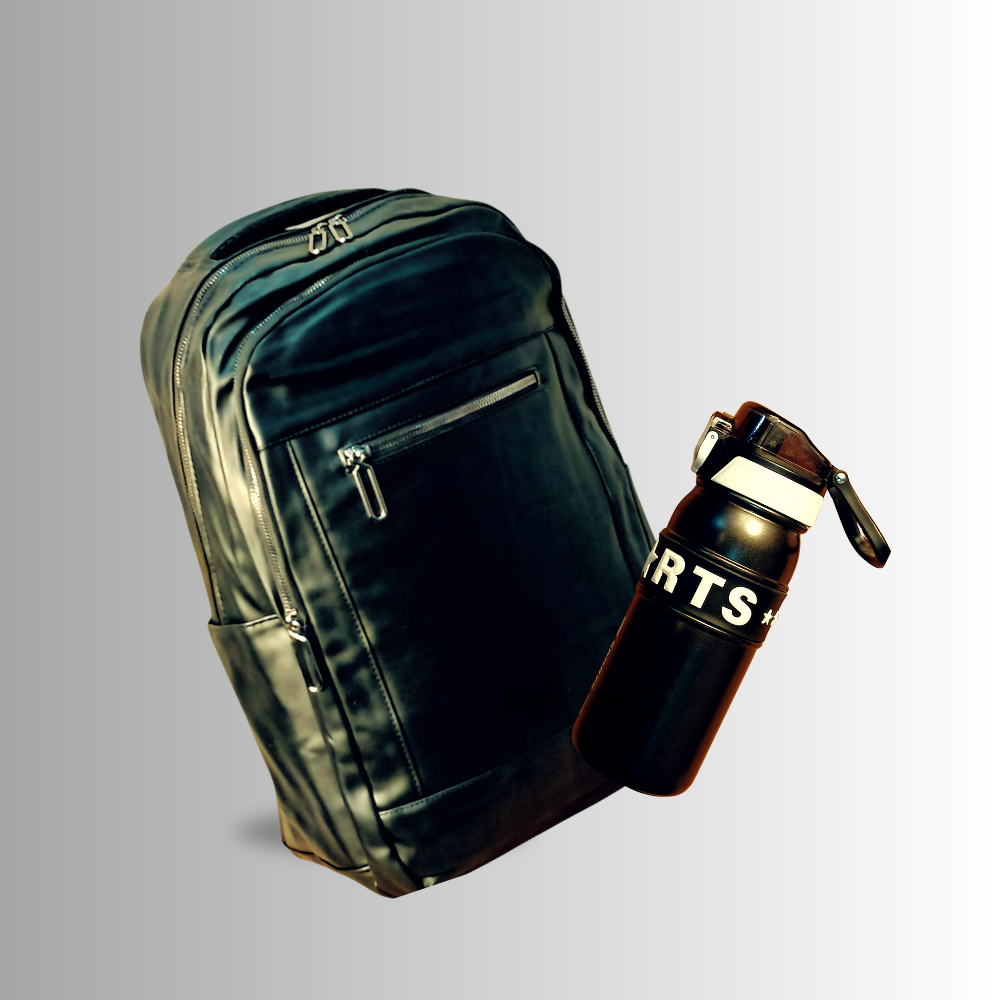 Daily Essentials Pack – Premium Backpack & Water Bottle Bundle | Good Well Luggage