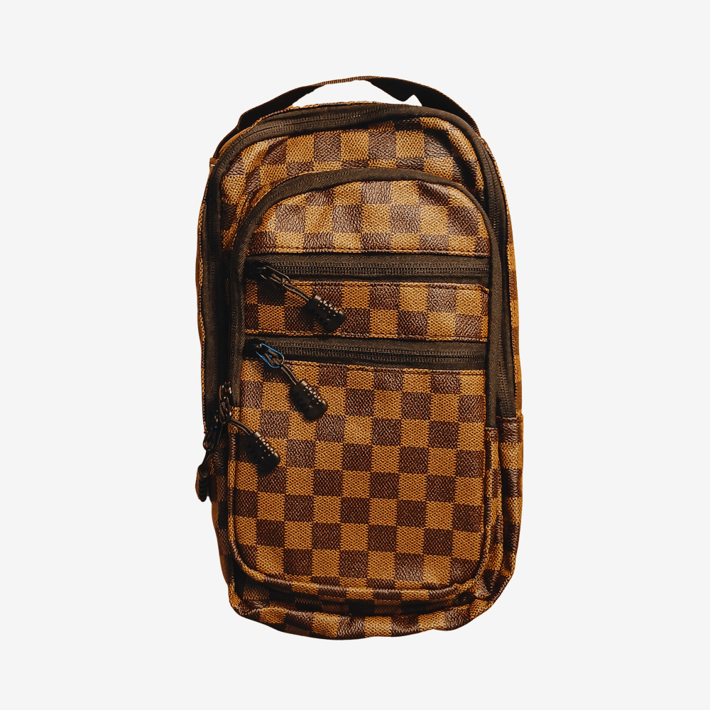 Classic Checkered Urban Sling Bag - Good Well Luggage