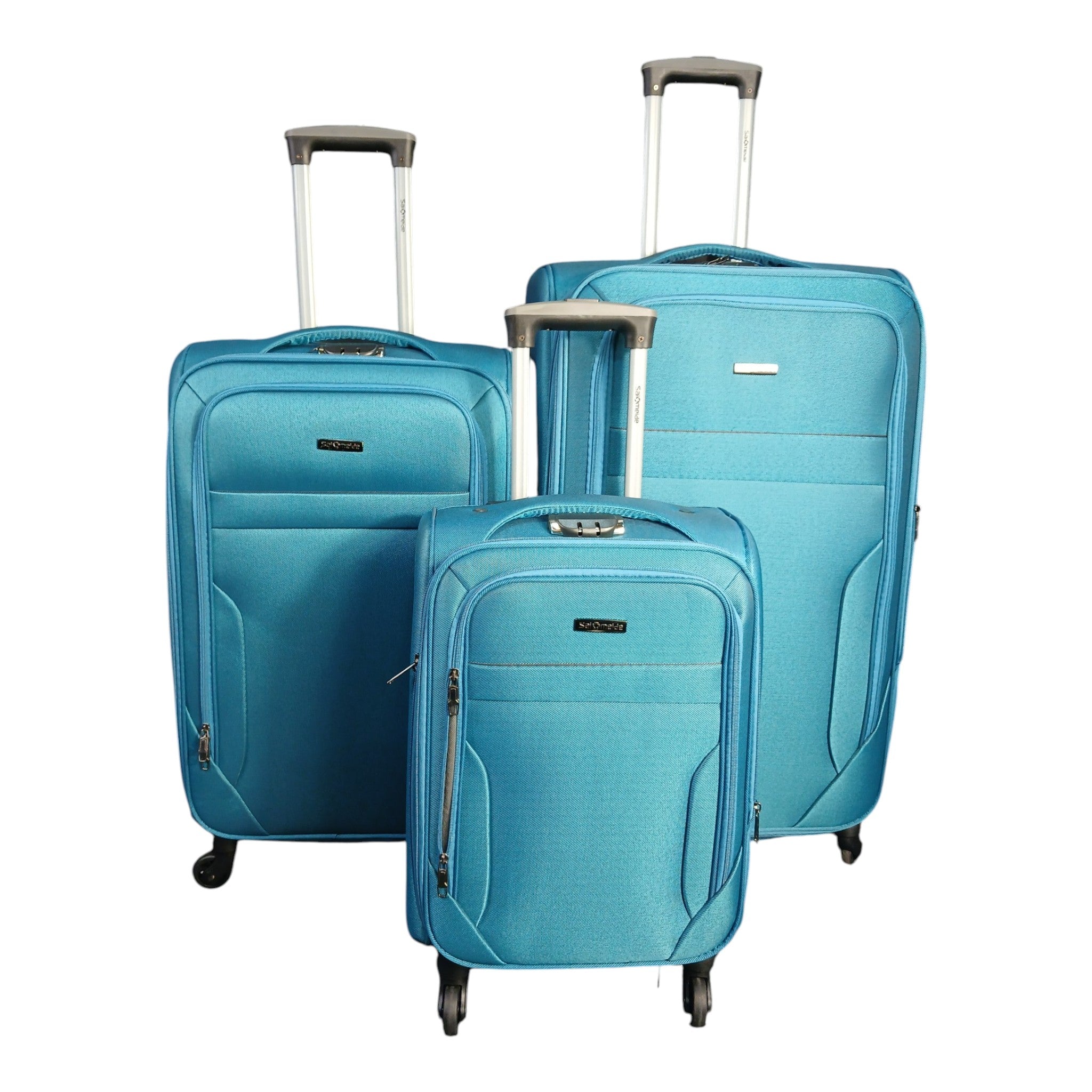 Saimaide 3-Piece Luggage Set – Premium Sky Blue Soft Shell