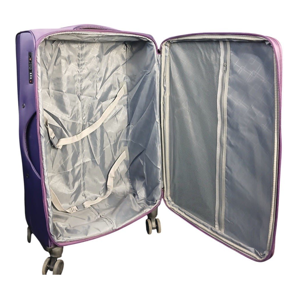 American Tourister 3-Piece Luggage Set – Premium Lilac Soft Shell | Best Deal in Pakistan