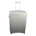 Swiss Luggage Set – Premium Silver Geometric Hard Shell | Best Deal in Pakistan