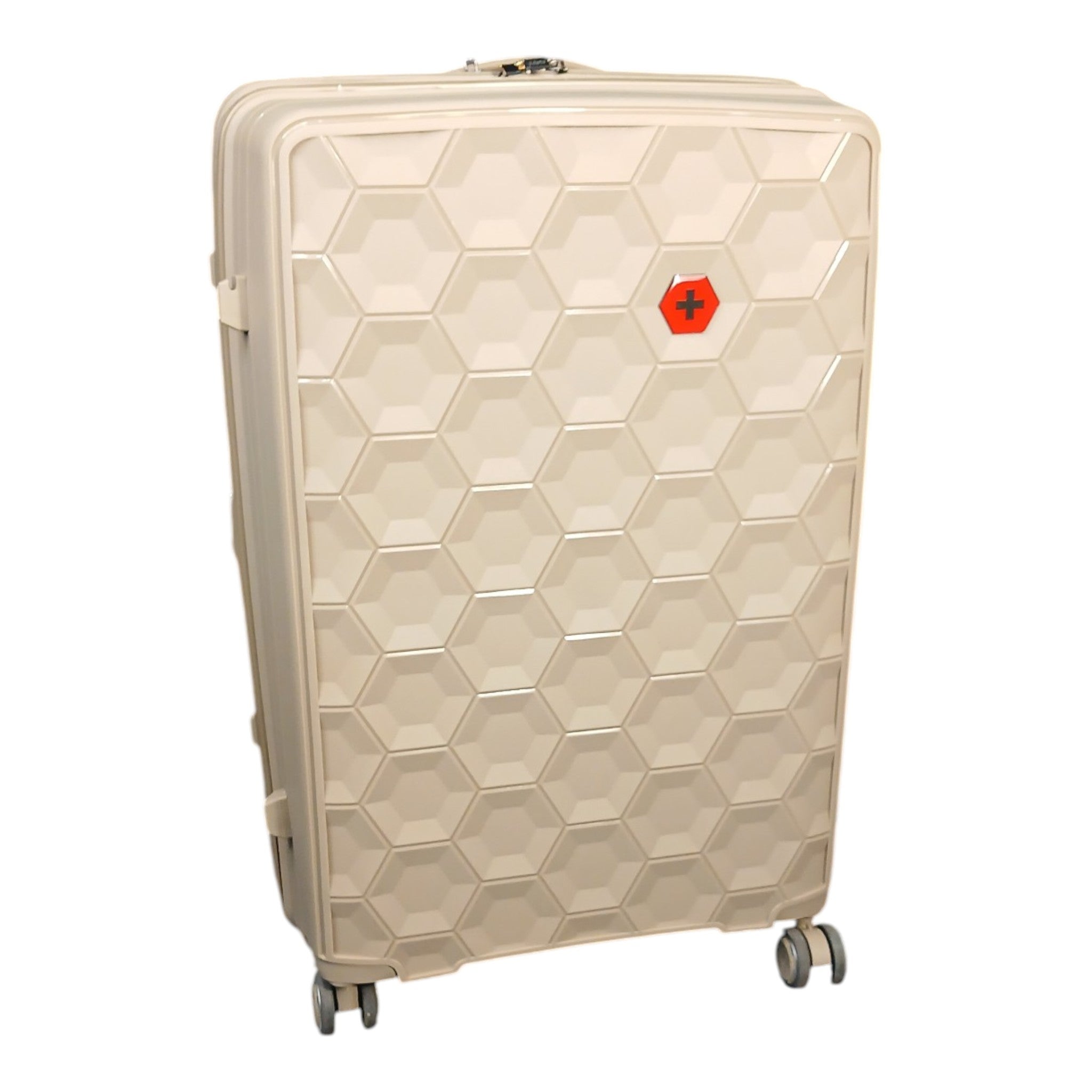 Swiss 4-Piece Luggage Set – Premium Champagne Honeycomb Hard Shell | Best Deal in Pakistan