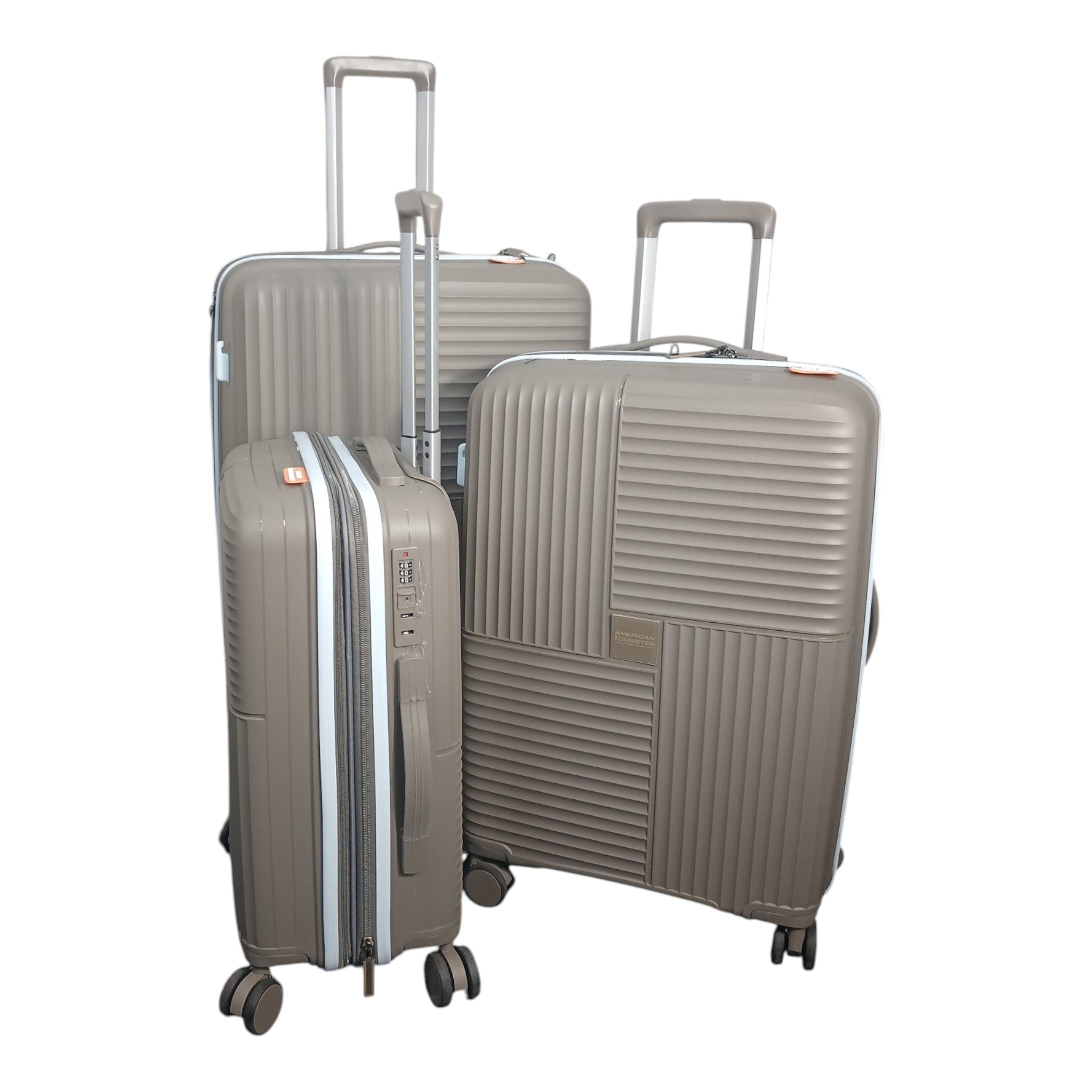 American Tourister Luggage Set – Champagne Silver