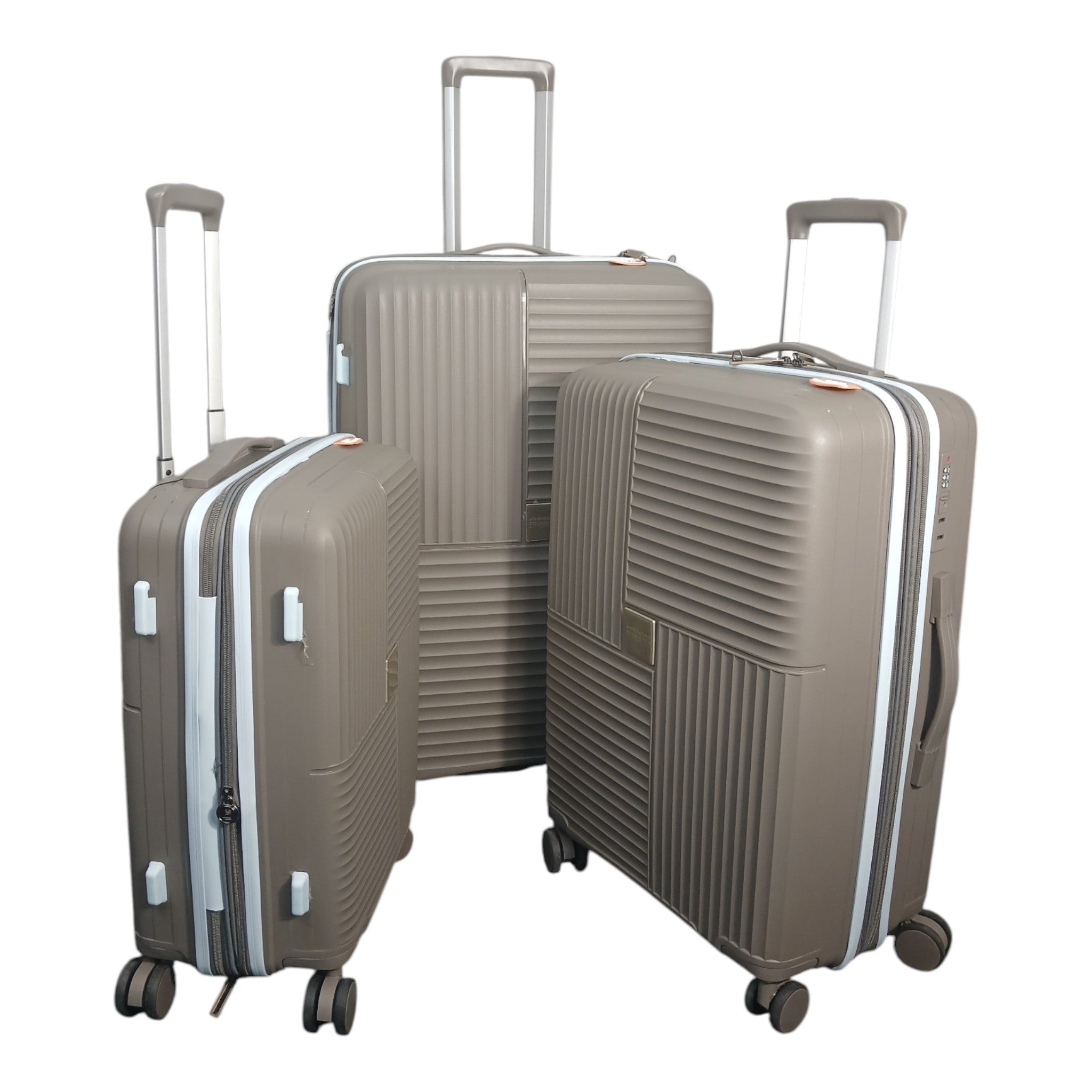American Tourister Luggage Set – Champagne Silver