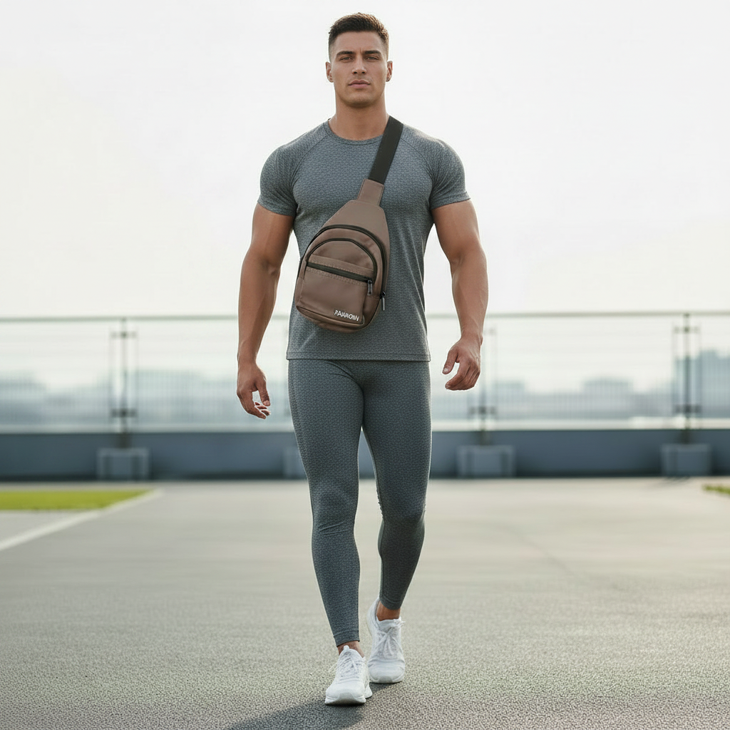Gym Essentials Pack 3 – Grey Duffle Bag, Sling Crossbody & Sports Bottle Bundle | Good Well Luggage