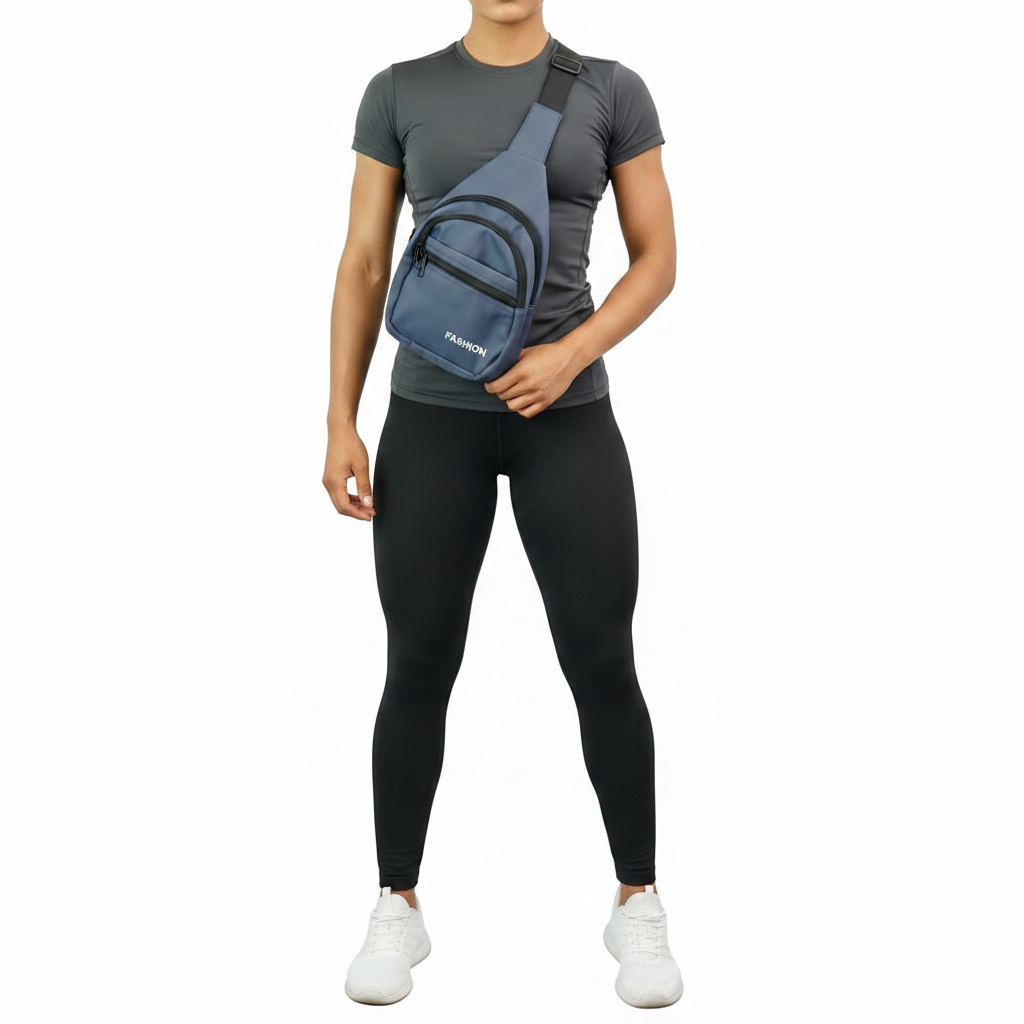 Gym Essentials Pack 3 – Grey Duffle Bag, Sling Crossbody & Sports Bottle Bundle | Good Well Luggage