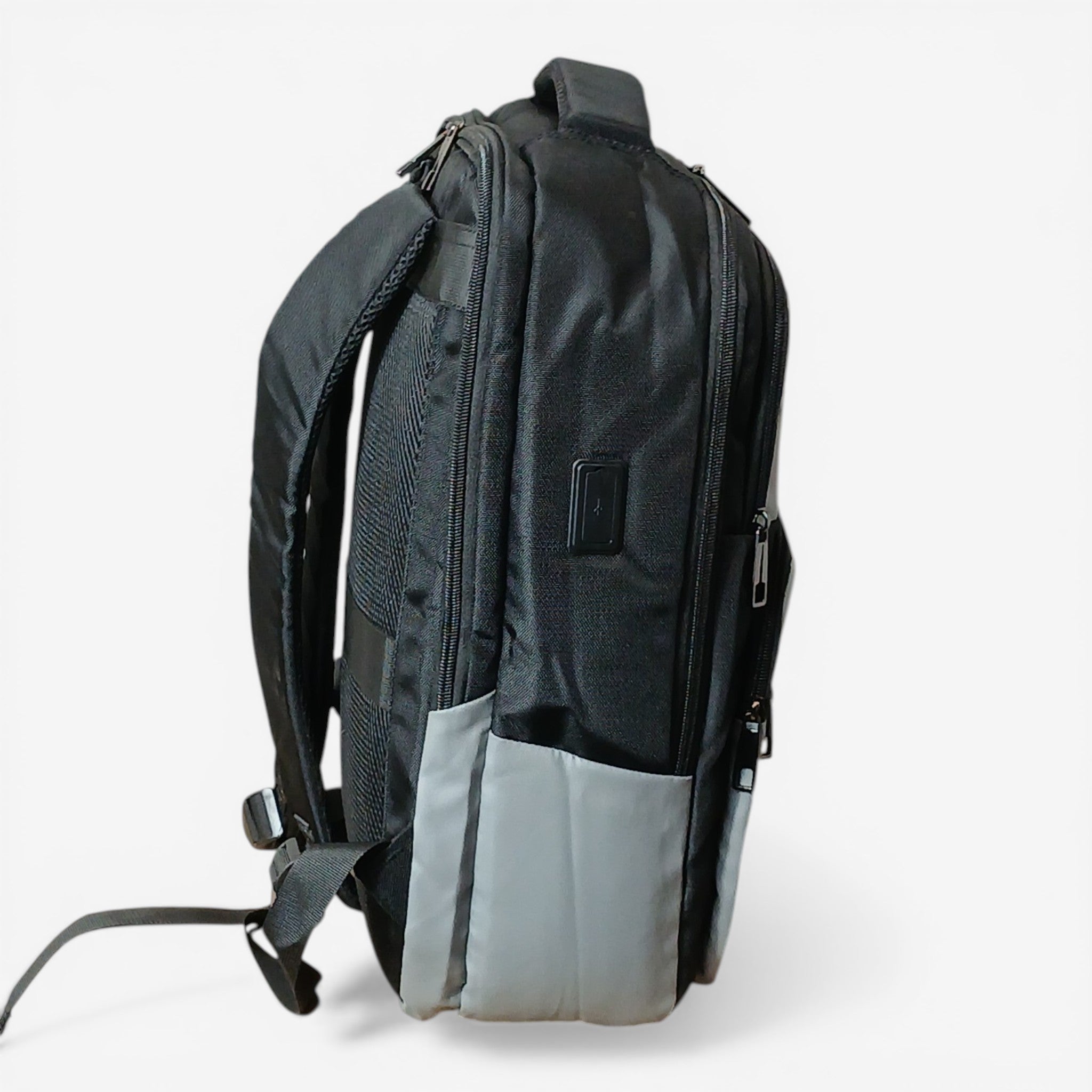 Two - Tone Urban Laptop Backpack – Black & Grey - Good Well Luggage