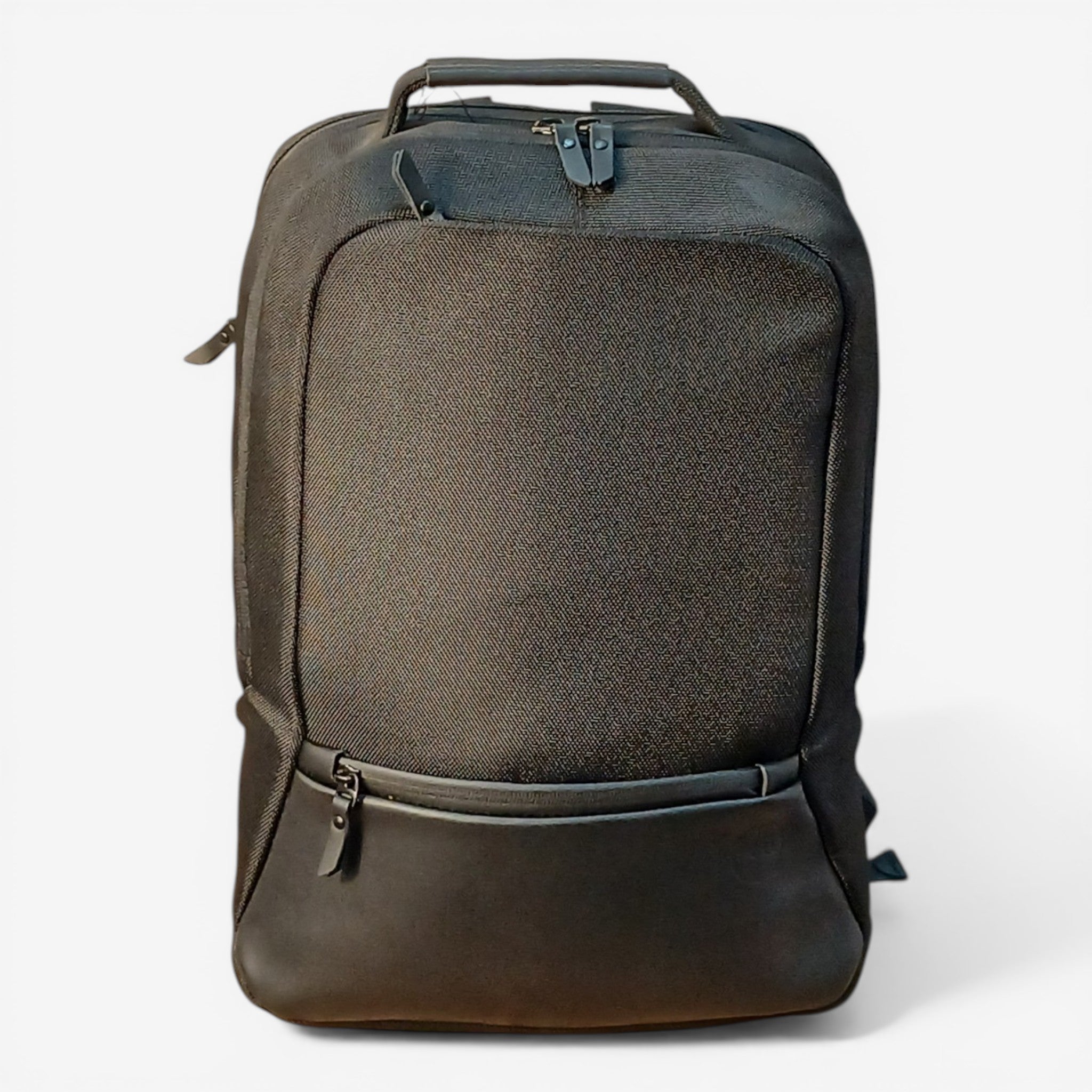 Dual - Tone Mesh Panel Laptop Backpack – Black - Good Well Luggage