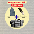 Gym Essentials Pack 3 – Grey Duffle Bag, Sling Crossbody & Sports Bottle Bundle | Good Well Luggage
