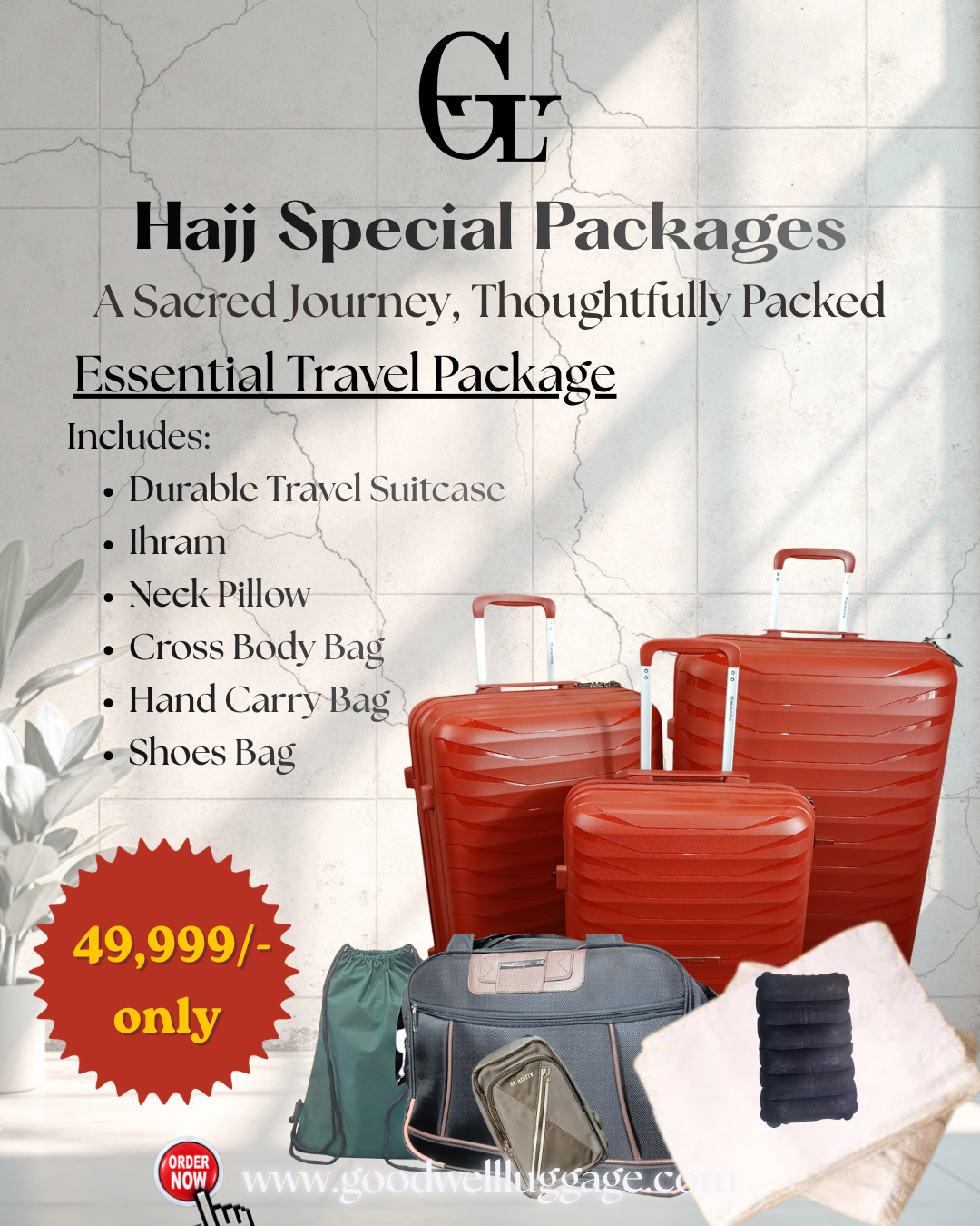 Hajj Essential Travel Package – 6-in-1 Hajj Travel Bundle | Good Well Luggage