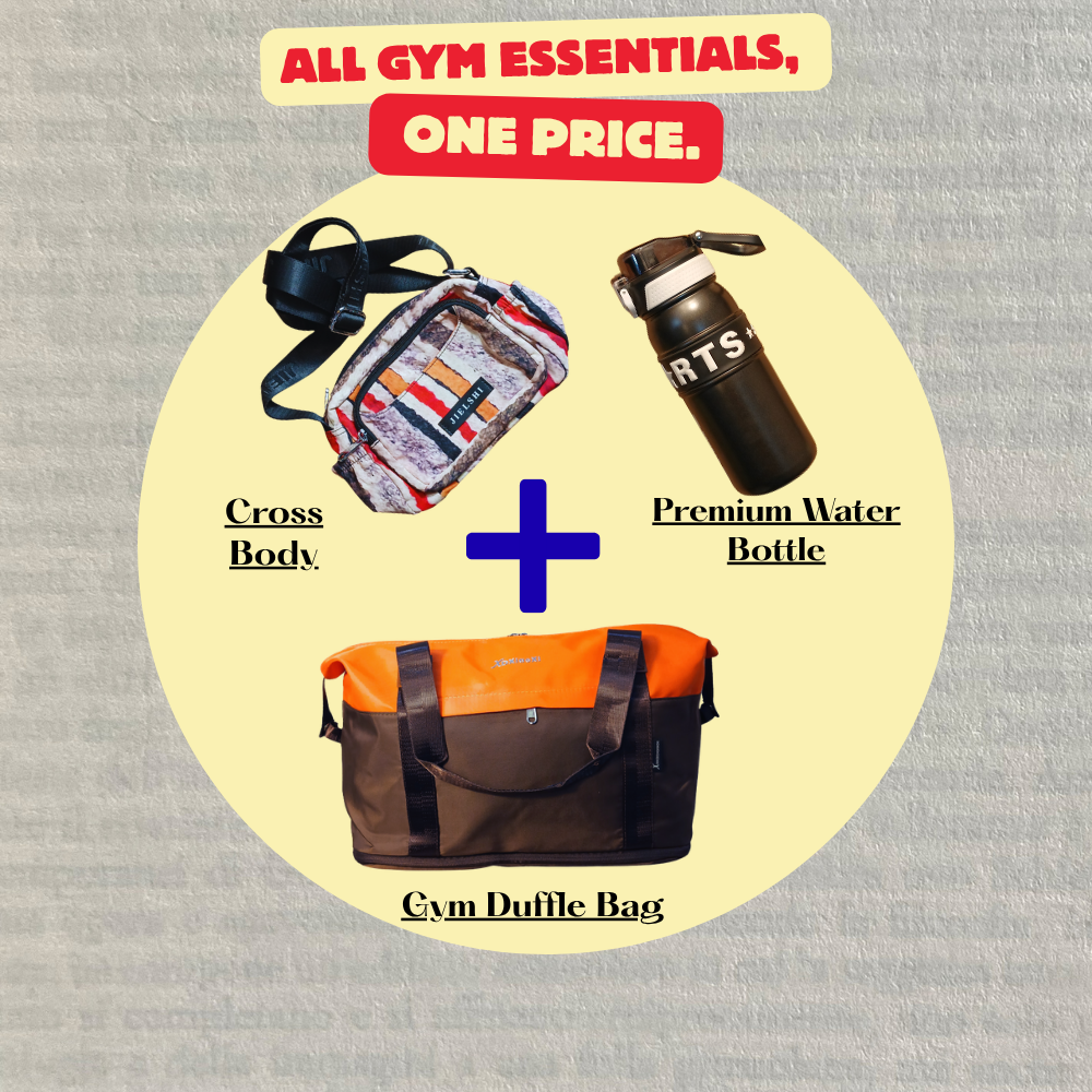 Her Gym Essentials Pack – Gym Duffle, Crossbody & Sports Bottle Bundle | Good Well Luggage