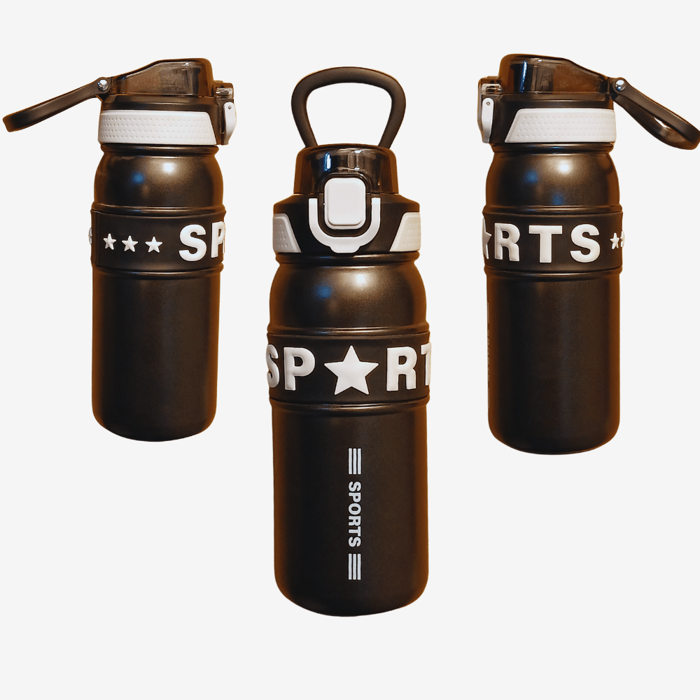 SP★RTS Matte Black Sports Water Bottle with Kettle Handle - Good Well Luggage